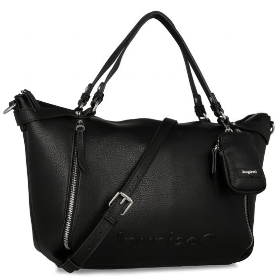 Geanta DESIGUAL Embossed Half Libia, Negru